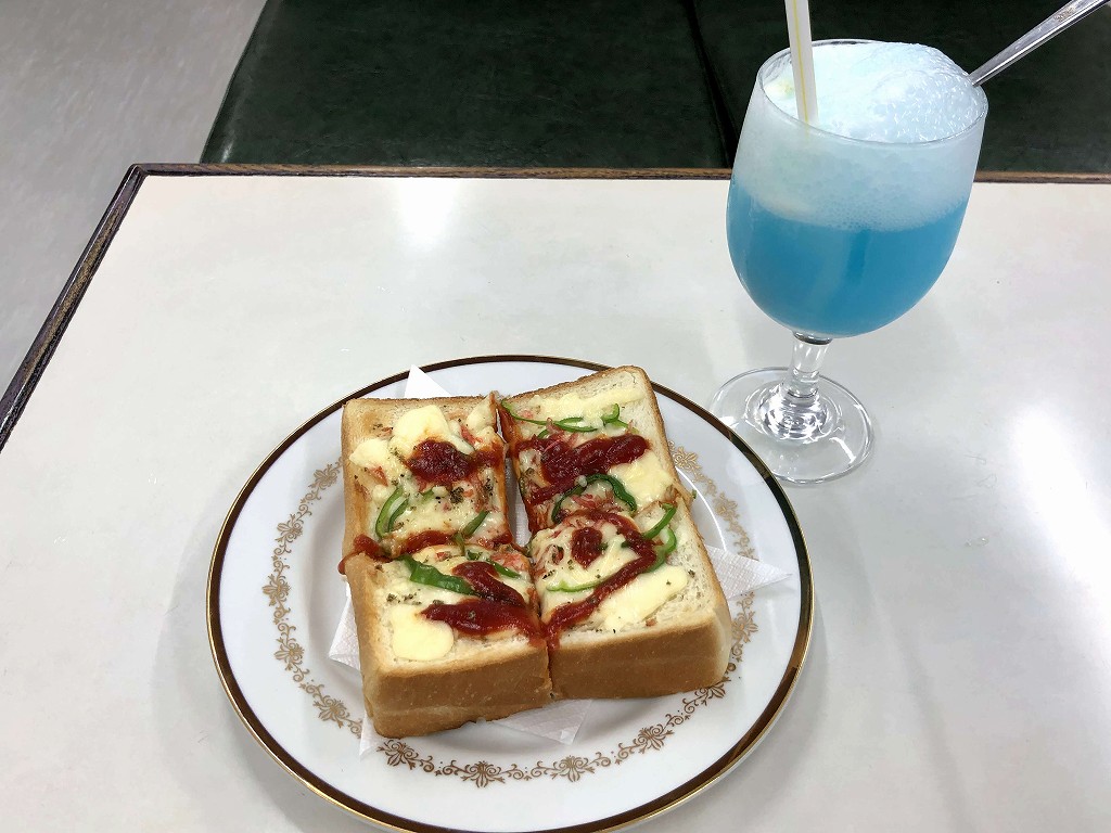 七尾の中央茶廊アネックスのピザトースト