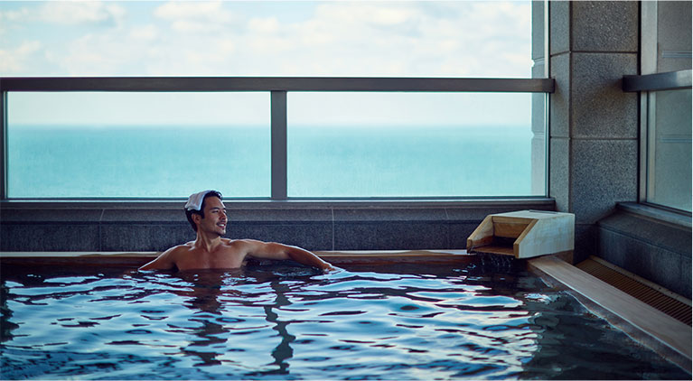 南紀白浜マリオットホテルの大浴場の露天風呂