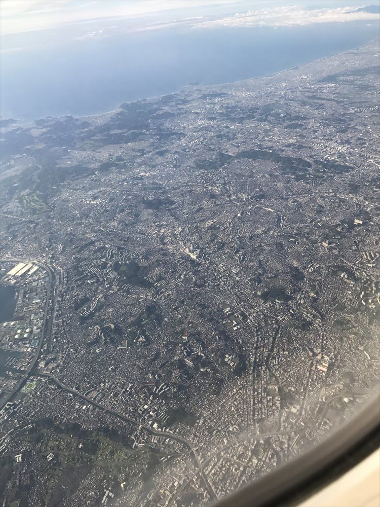 JAL231便から見た横浜