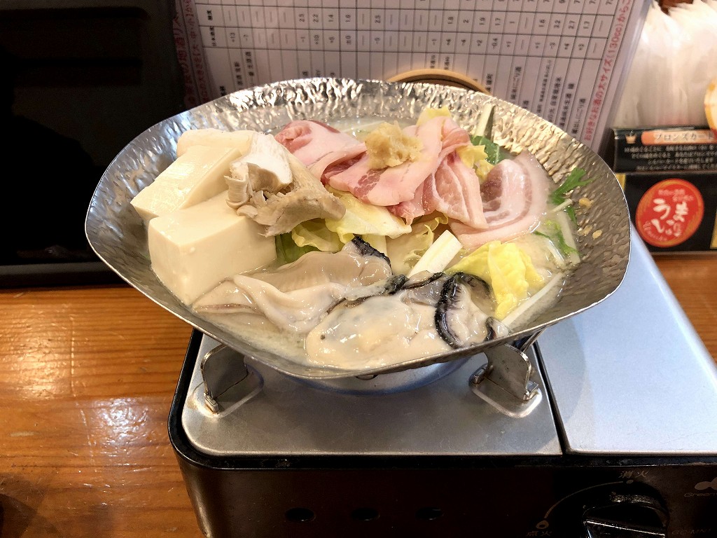 奈良の酒蔵全部呑み うまっしゅの牡蠣と郷ポークの味噌鍋1