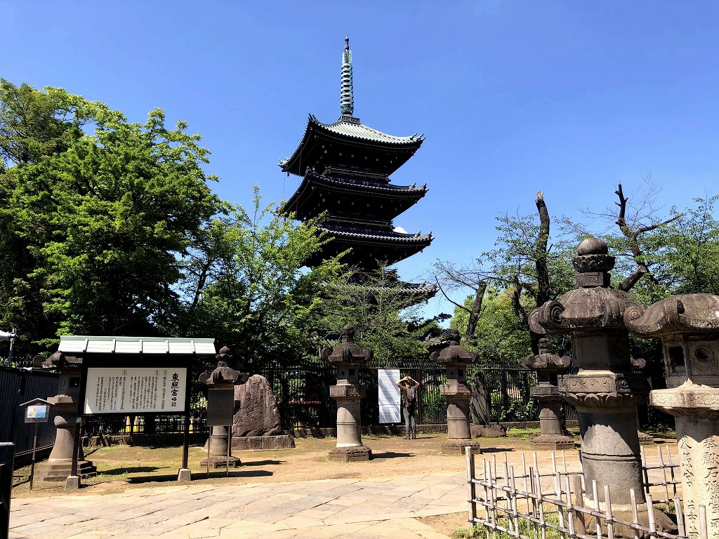 上野東照宮の隣の五重塔