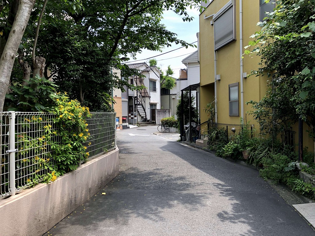 谷中のへび道