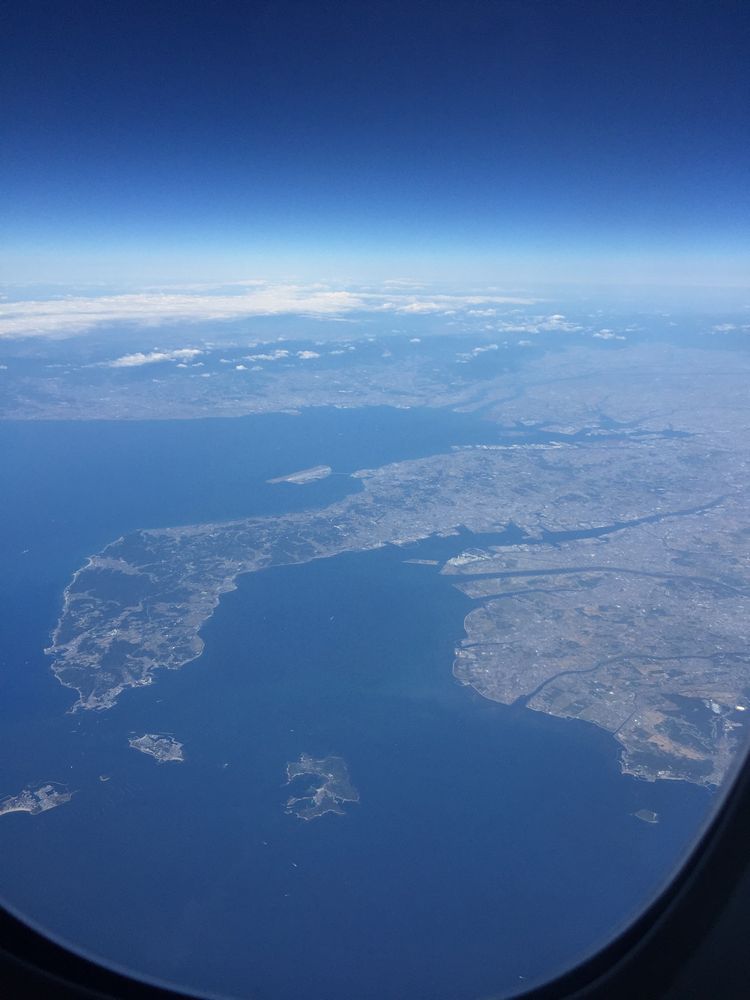 飛行機から見た知多半島