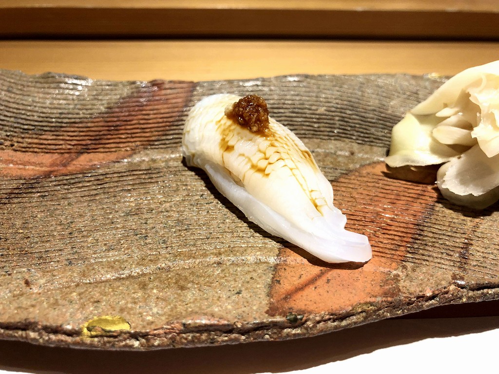 「鮨 弁慶 海 古町店」のアオリイカ