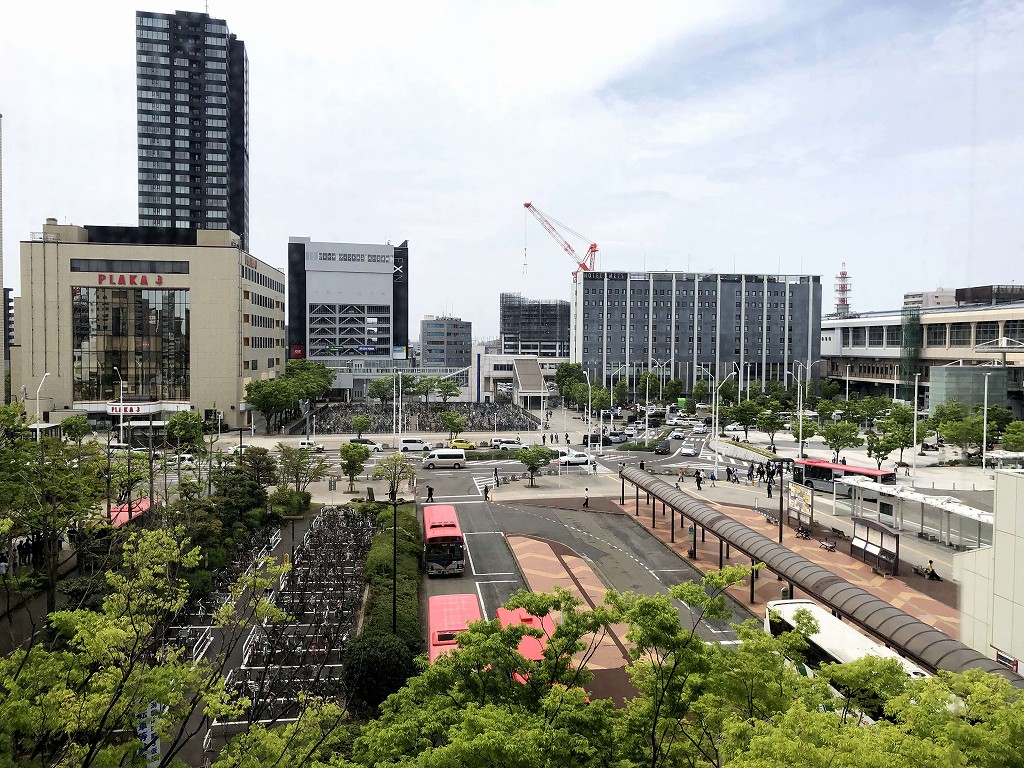アートホテル新潟駅前から南口の風景