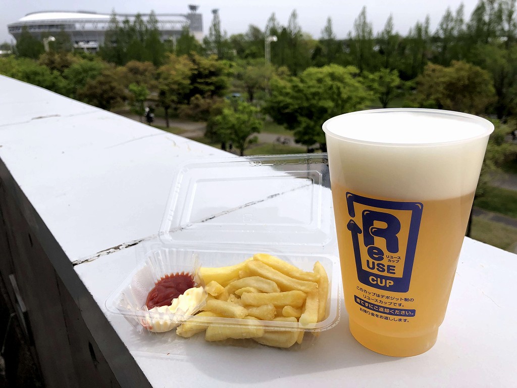 デンカビッグスワンスタジアムで生ビール