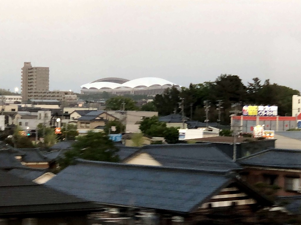 とき338号から見たビッグスワン