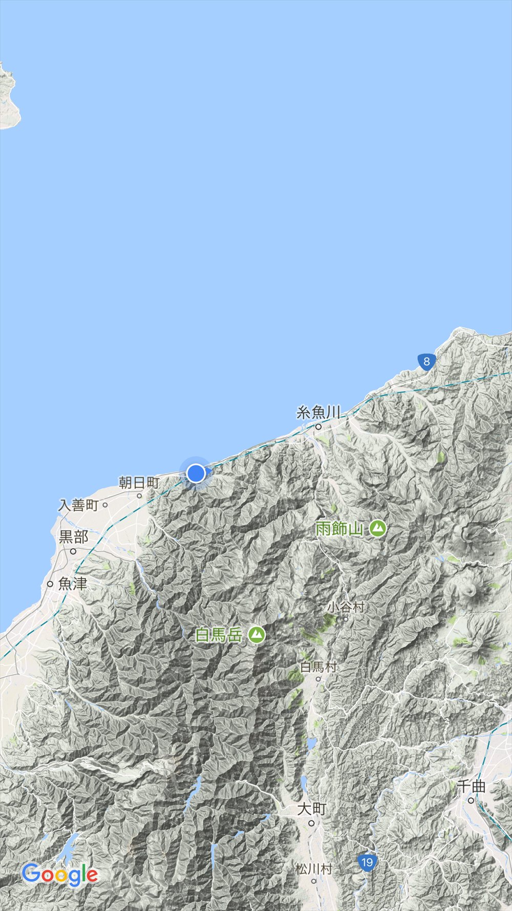 越中から越後への山越え
