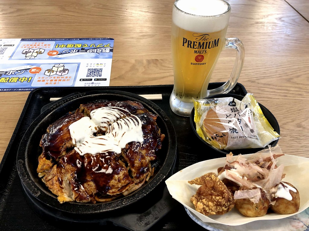 成田空港第3ターミナルの「ぼてぢゅう屋台」の大阪道頓堀セット1