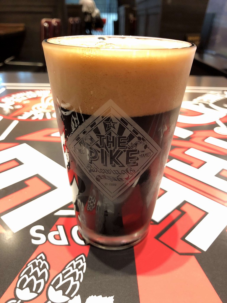 セントレアの「THE PIKE BREWING RESTAURANT & CRAFT BEER BAR」のパイクスタウト