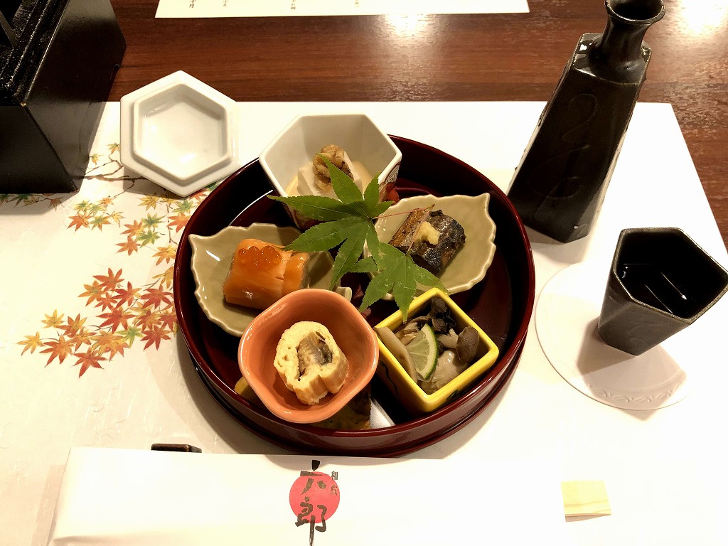 北海道ホテルの和食「六郎」の前菜