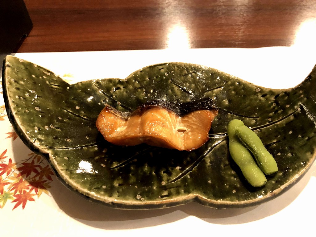 北海道ホテルの和食「六郎」の鮭の味噌幽庵焼き