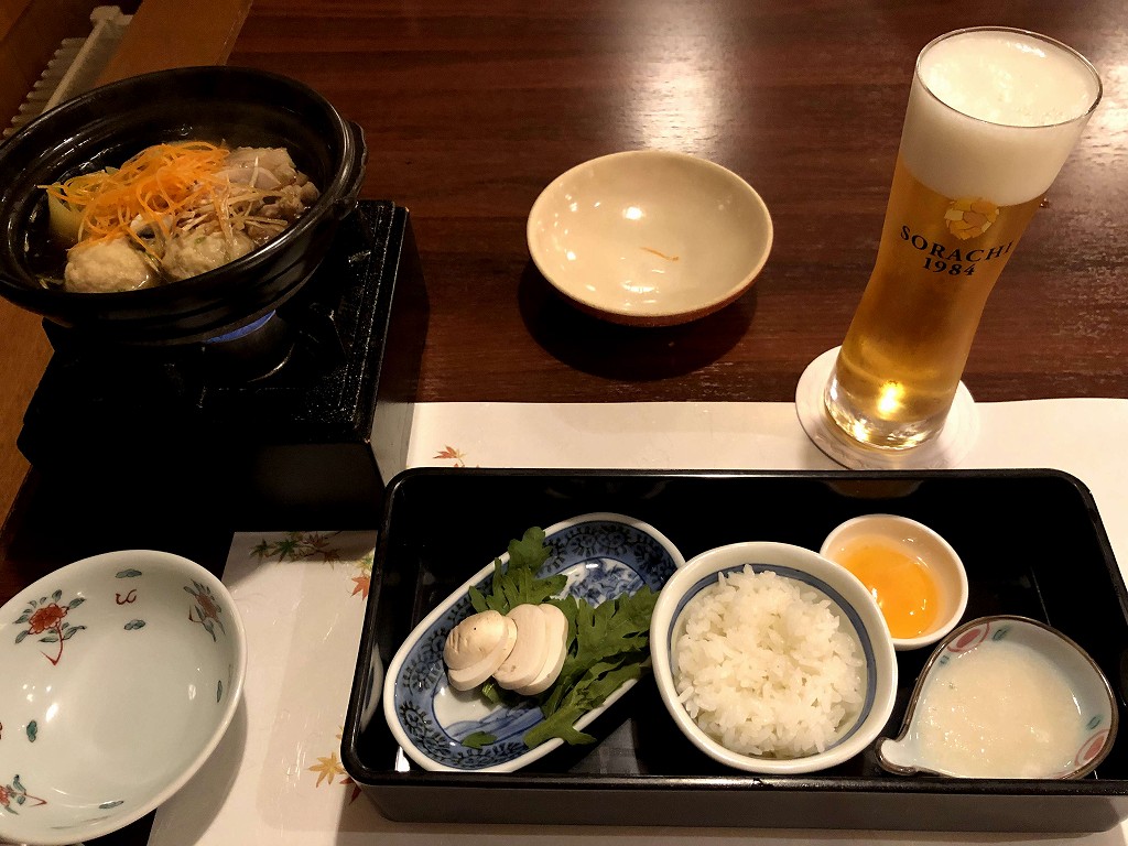 北海道ホテルの和食「六郎」の小鍋