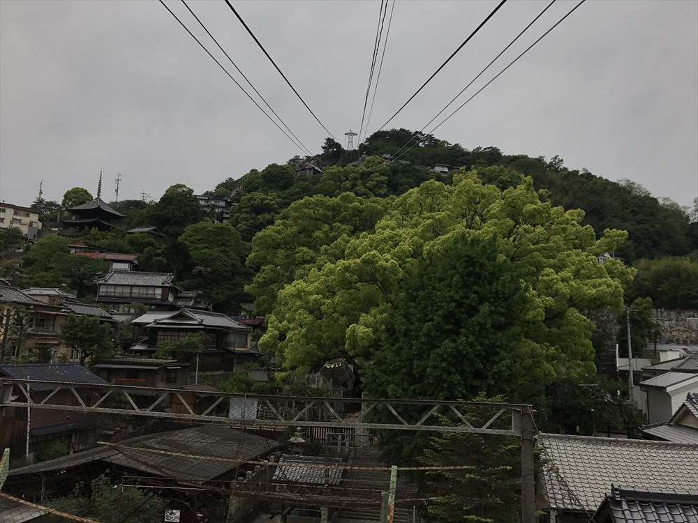 千光寺山ロープウェイの乗り場からの眺め