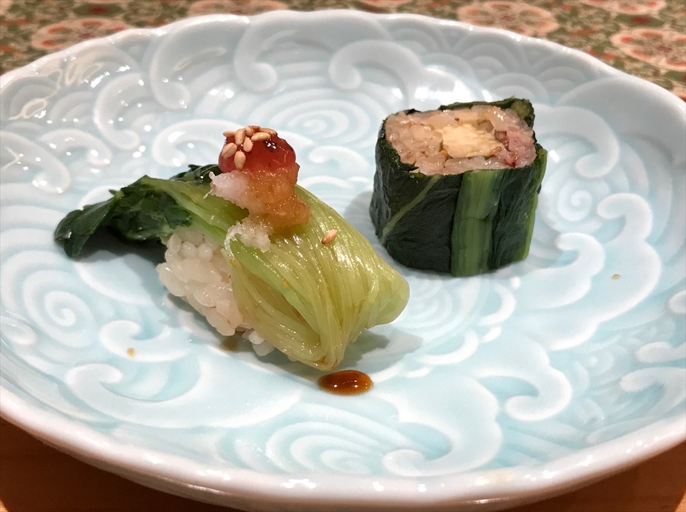 鮨処ひと志の広島菜巻