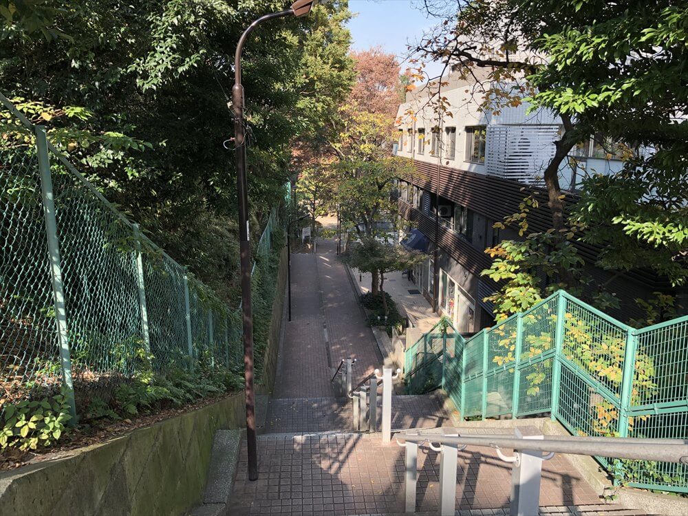 グランドプリンスホテル高輪から高輪公園への階段