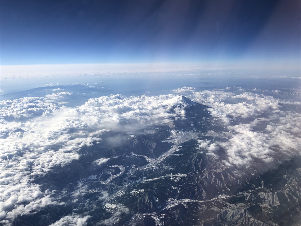 JAL91便からの富士山