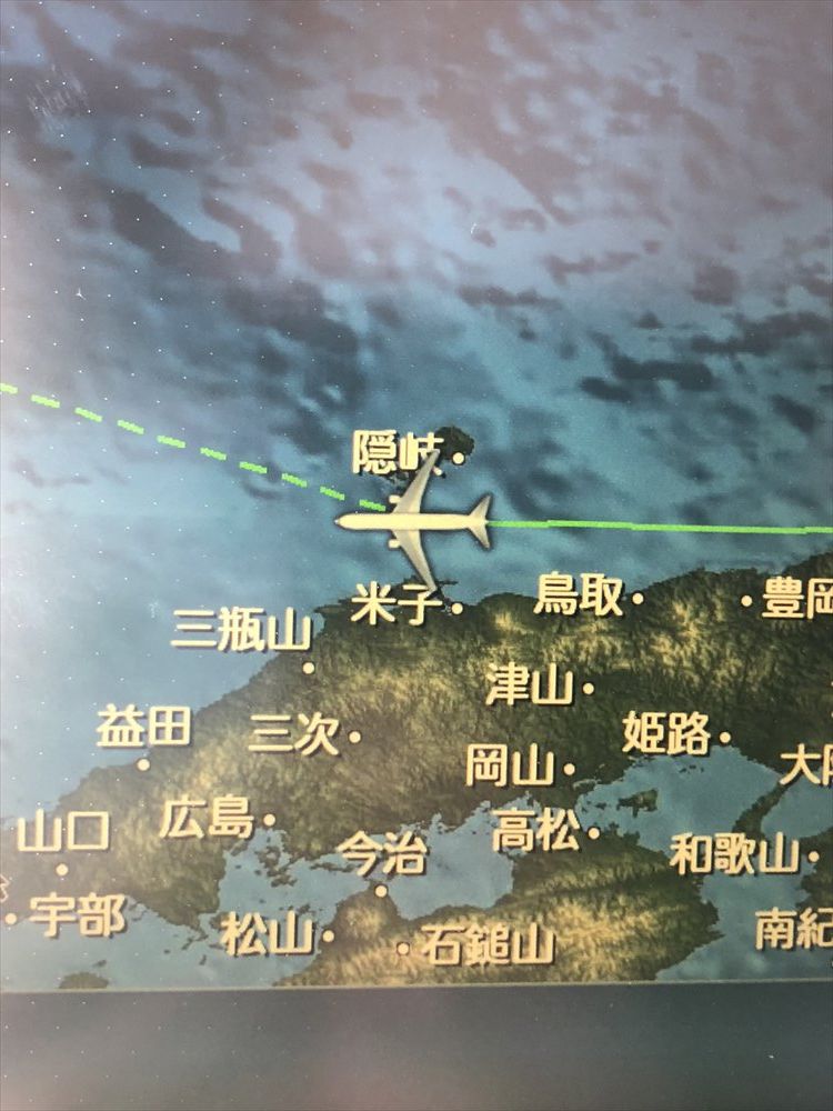 JAL91便から隠岐の島