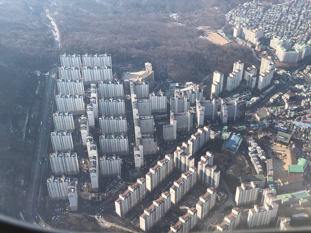 韓国の画一化されたマンション群2