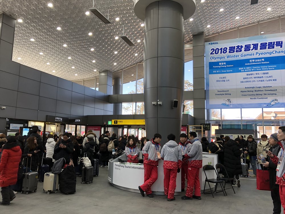 JINBU駅の混雑