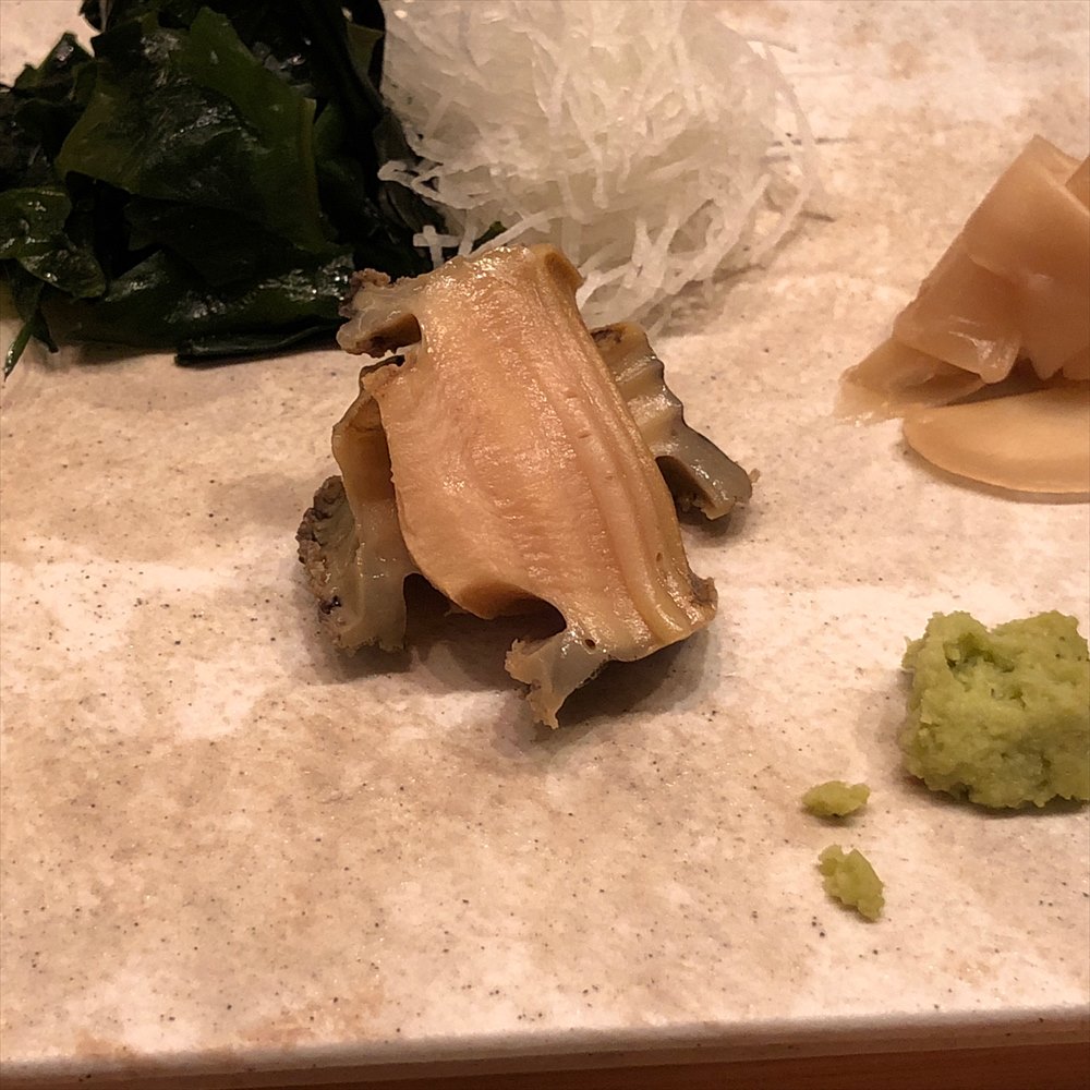 ウェスティン朝鮮ソウルのSUSHI CHOのアワビ