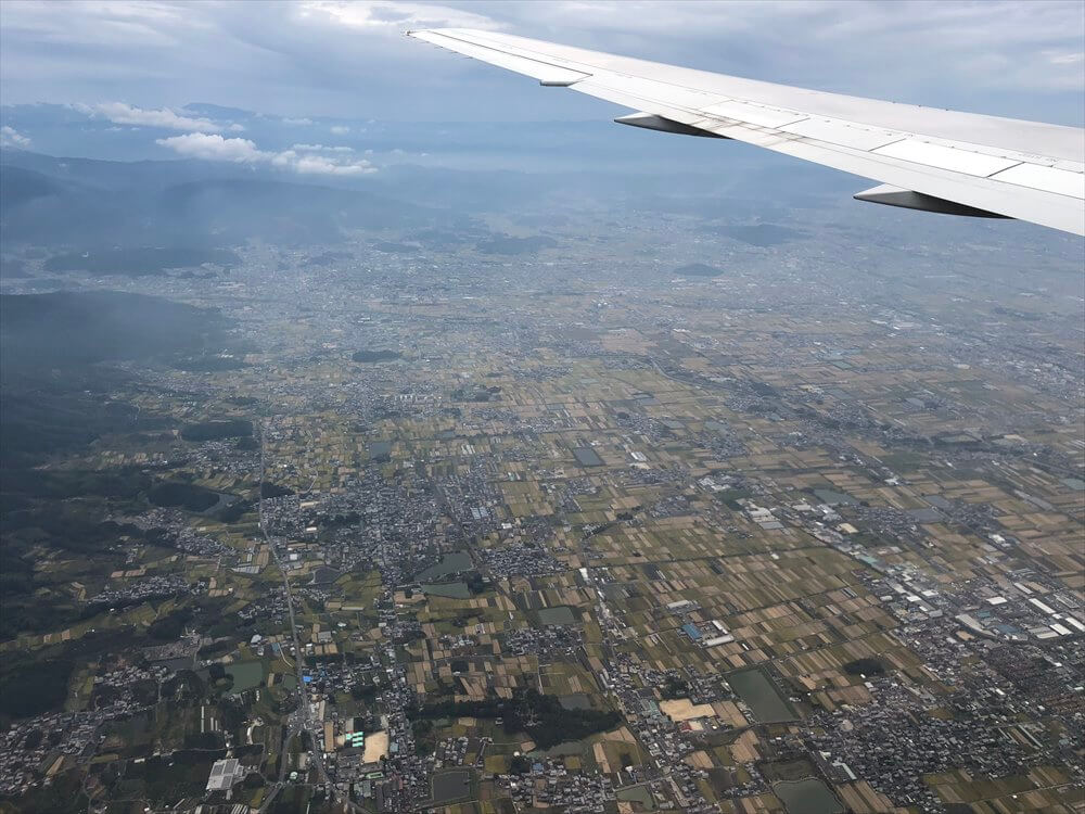 JAL115便から見た大阪平野の際2