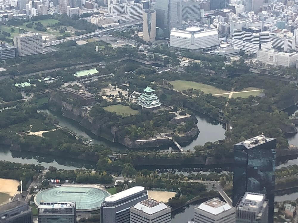 JAL115便から見た大阪城2