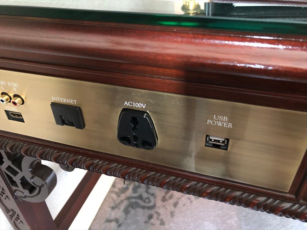 リッツカールトン大阪のジュニアスイートルームのデスクの電源