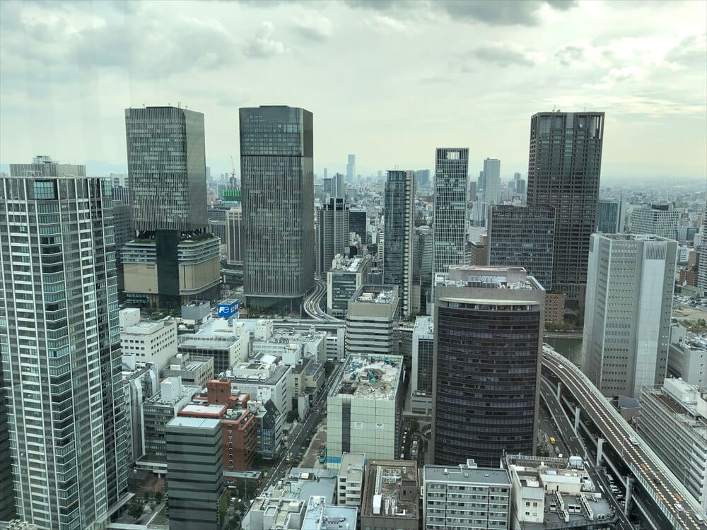 リッツカールトン大阪のクラブラウンジからの眺め1