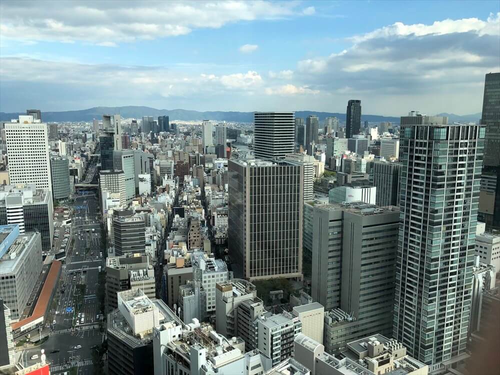 リッツカールトン大阪のクラブラウンジからの眺め2