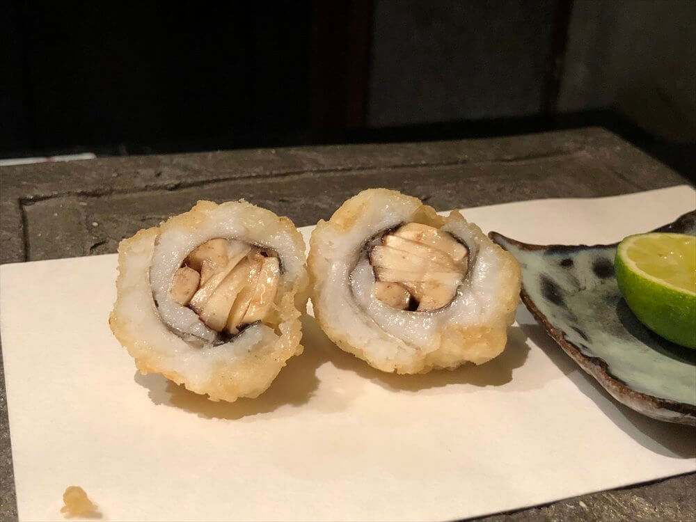 リッツカールトン京都の水暉の松茸の鱧巻き