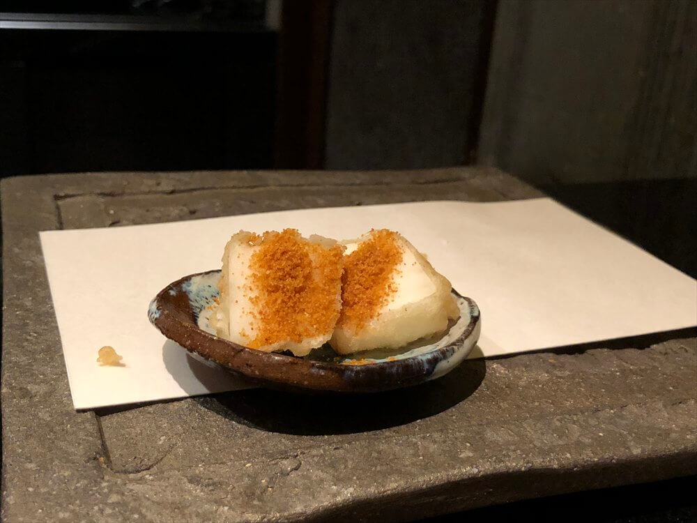 リッツカールトン京都の水暉の豆腐にからすみの粉