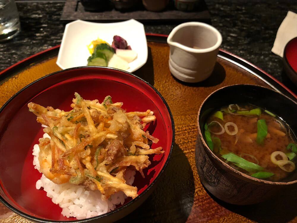 リッツカールトン京都の水暉のかき揚げ丼