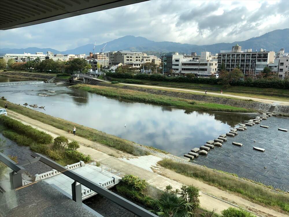 リッツカールトン京都からの鴨川の眺め