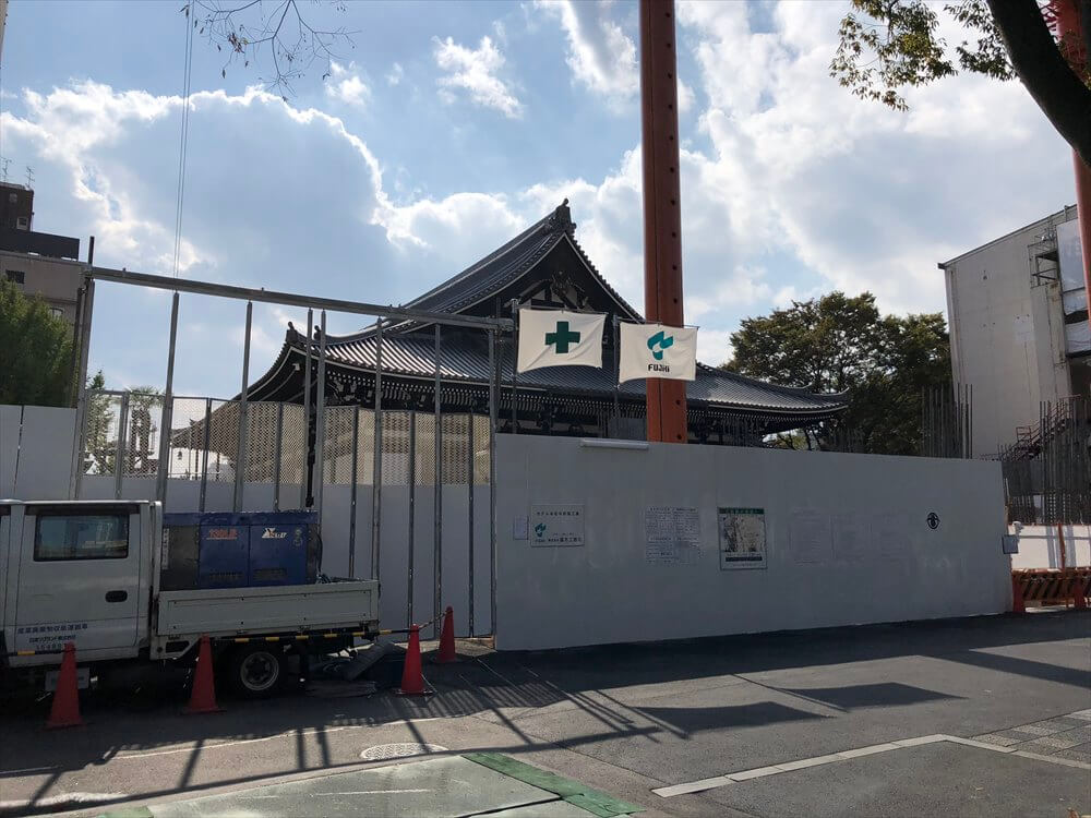 ホテル本能寺が新築工事中
