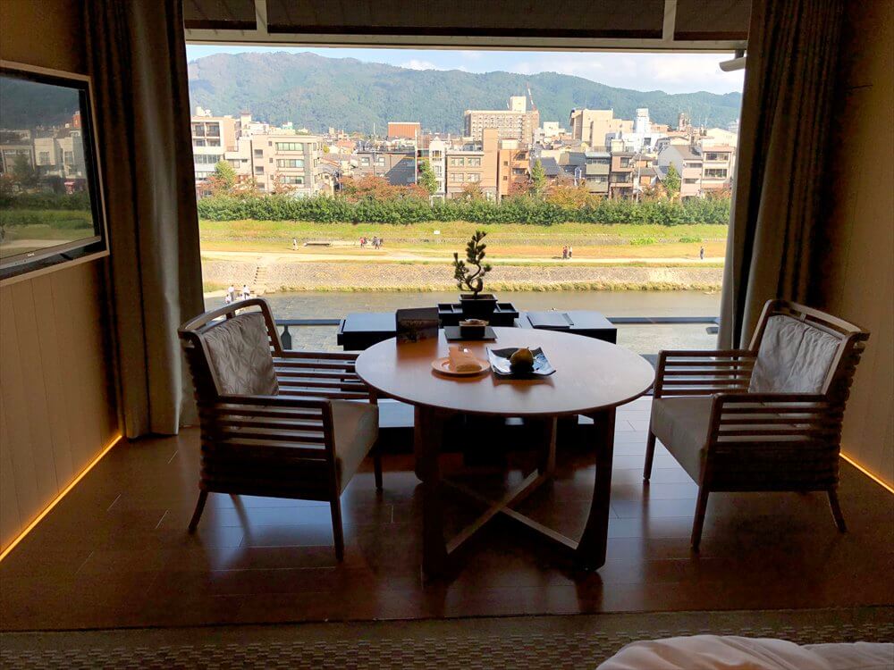 リッツカールトン京都の部屋からの眺め