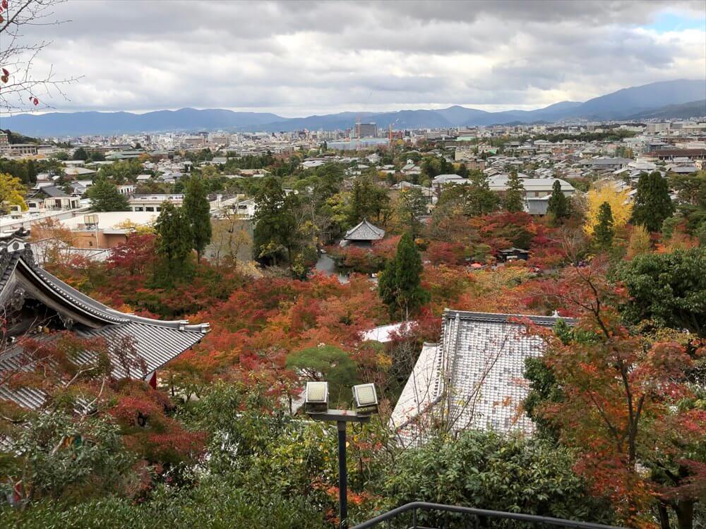永観堂の多宝塔から京都市内一望1