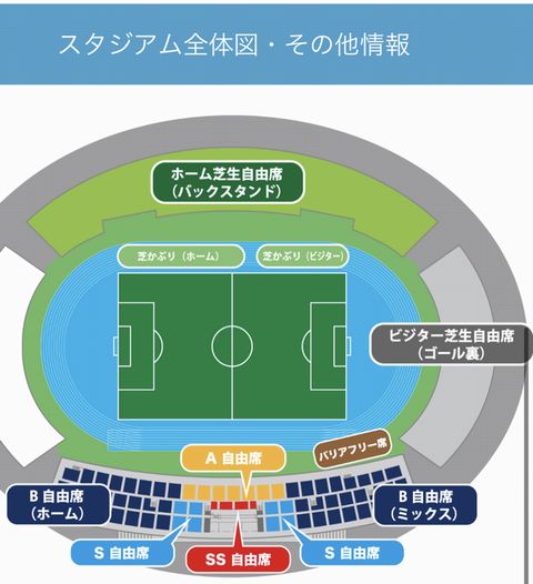 ロートフィールド奈良のスタジアム図
