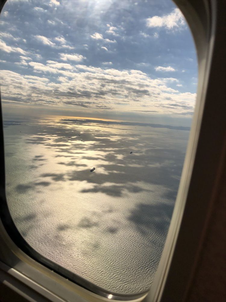 ANA453便からの東京湾上空
