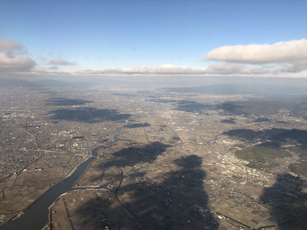 ANAの453便から佐賀平野2