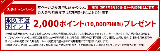 セゾンプラチナ・ビジネス・アメリカン・エキスプレス・カードサイト限定永久不滅ポイントプレゼント