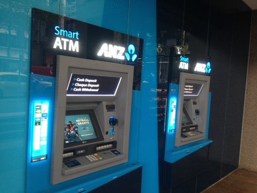 オーストラリア・ニュージーランド銀行（ANZ）のATM
