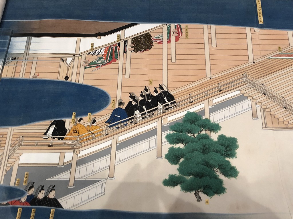 「桜町殿行幸図」の紫宸殿