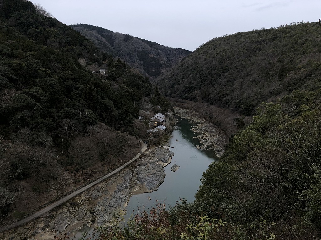 早朝の亀山公園から保津峡2