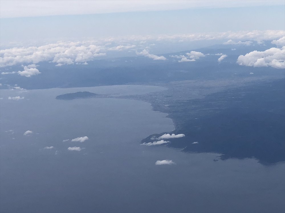 ANA63便から見た函館半島