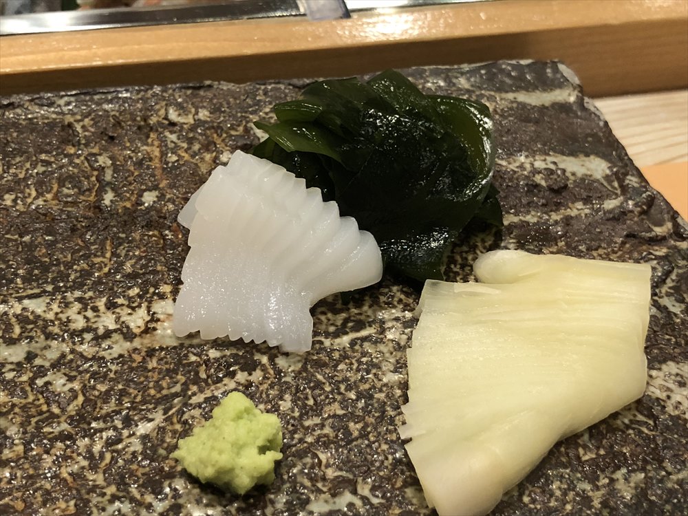 札幌の鮨 西光のアオリイカ