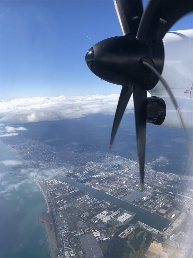 ANA1226便からの苫小牧市上空