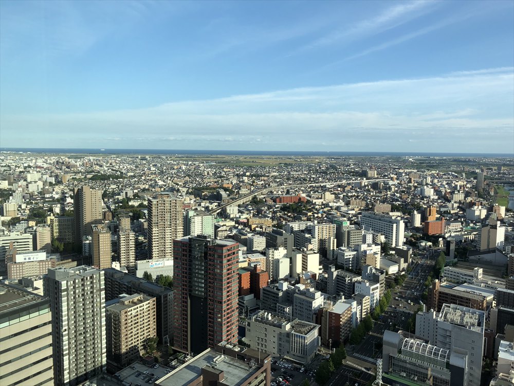 ウェスティンホテル仙台から空港方面の眺め