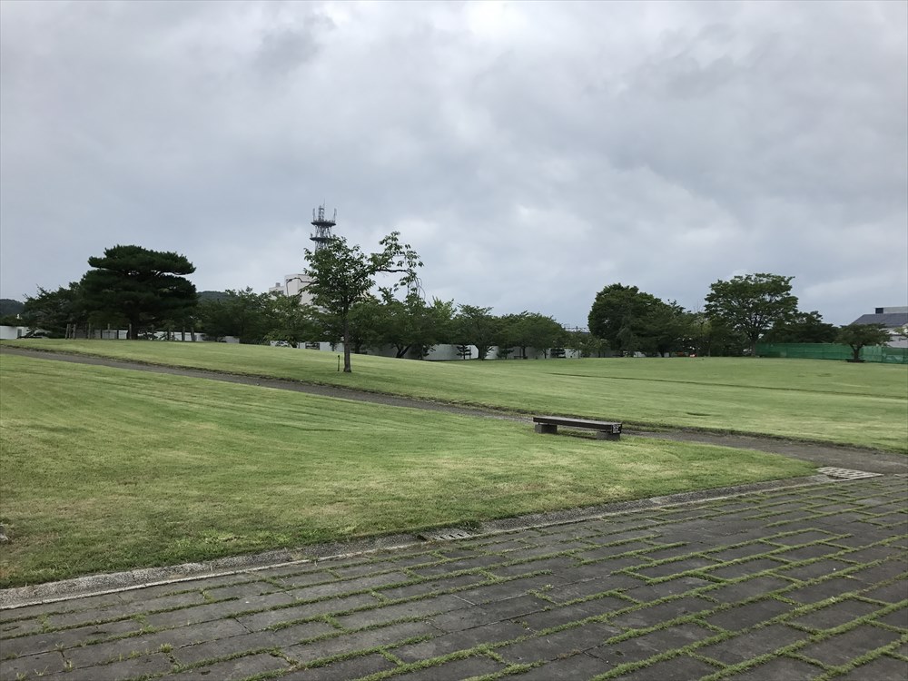 白河市の城山公園の芝生