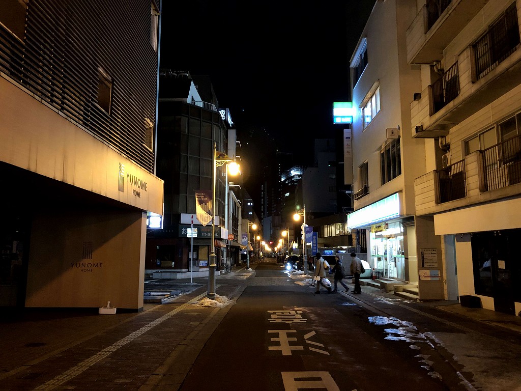 静かな仙台の夜